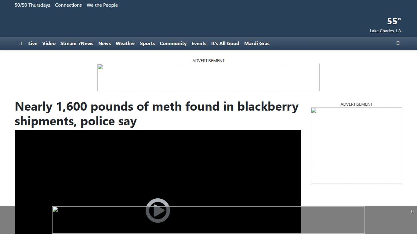 Nearly 1,600 pounds of meth found in blackberry shipments, police say